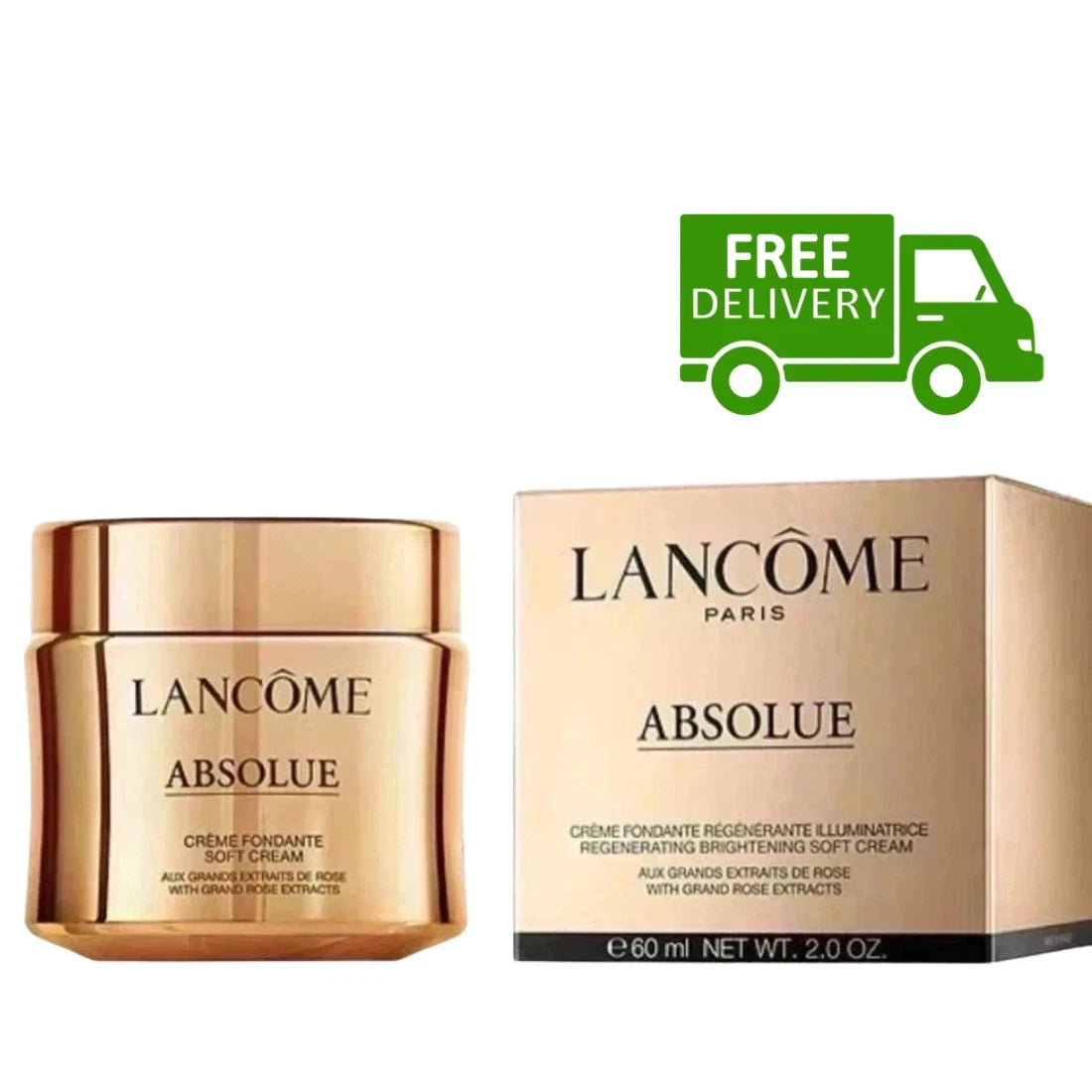 Lancôme Absolue Crème Fondante Soft Cream with Grand Rose Extracts – 2.0 oz / 60 ml